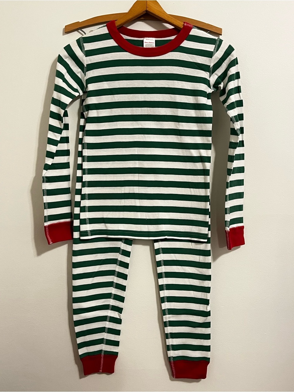 Hanna Andersson Organic Cotton Christmas Holiday Pajama Set Red Green Unisex 12